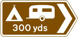 Direction to a camping and caravan site