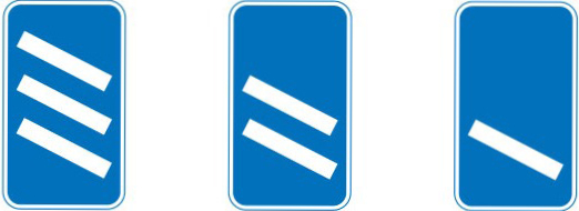 Countdown markers to a junction