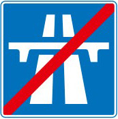 End of motorway
