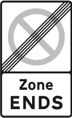 End of 20 mph zone