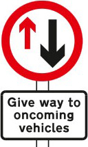 Give priority to vehicles from the opposite direction