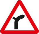 Junction on a bend ahead
