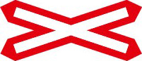 Level crossing without a barrier