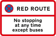 No stopping during the period indicated