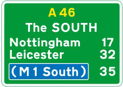 Advance direction sign (primary route)