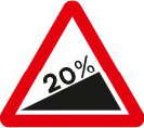 Steep hill upwards