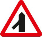 Traffic merging from the left ahead