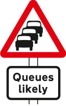 Traffic queues likely ahead