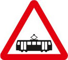Trams crossing ahead