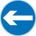 Turn left (or right if the symbol is reversed)