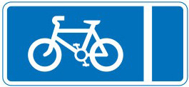 With-flow pedal cycle lane